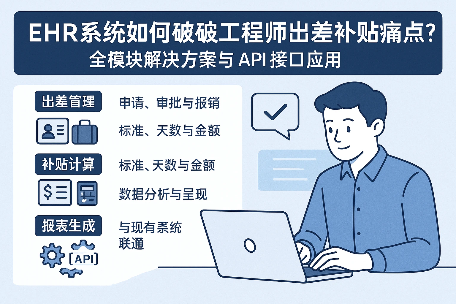 EHR系统如何破解工程师出差补贴痛点?全模块解决方案与API接口应用