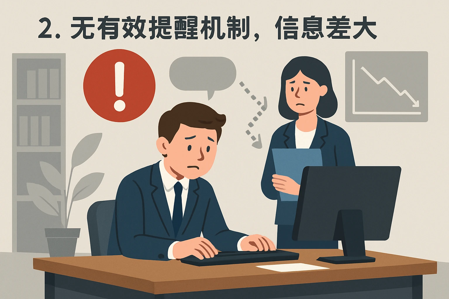 2. 无有效提醒机制,信息差大