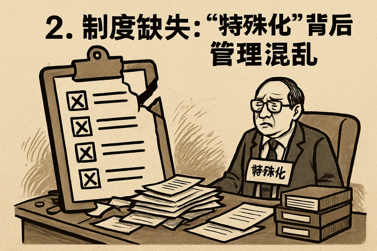 2. 制度缺失：“特殊化”背后的管理混乱