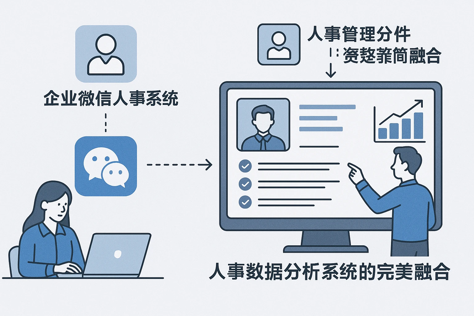 企业微信人事系统与人事管理软件、人事数据分析系统的完美融合
