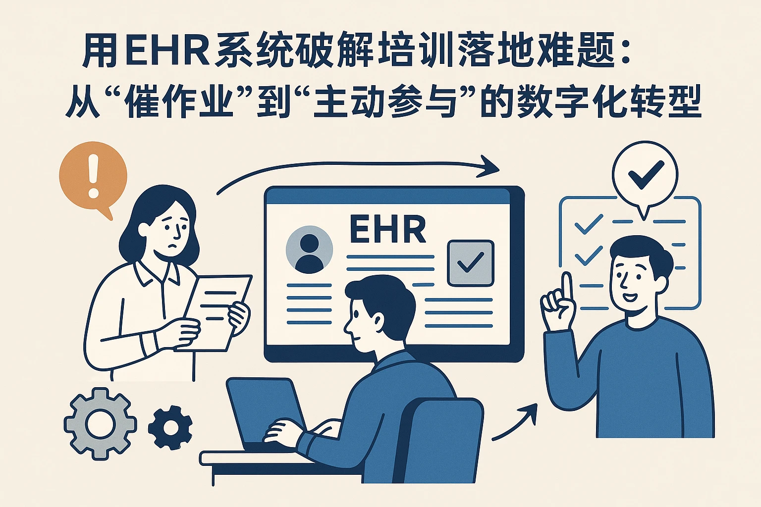 用EHR系统破解培训落地难题：从“催作业”到“主动参与”的数字化转型