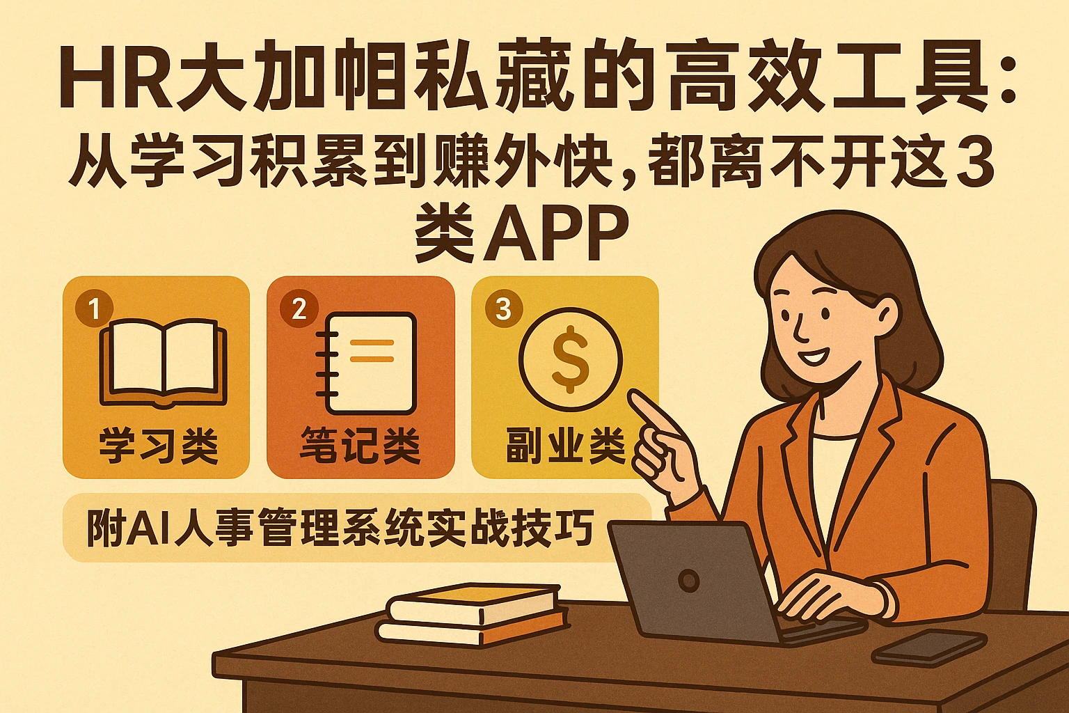 HR大咖私藏的高效工具：从学习积累到赚外快，都离不开这3类APP（附AI人事管理系统实战技巧）
