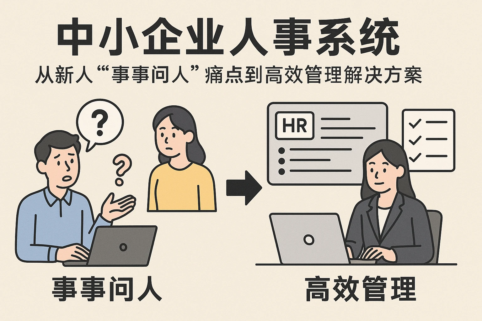 中小企业人事系统:从新人“事事问人”痛点到高效管理解决方案