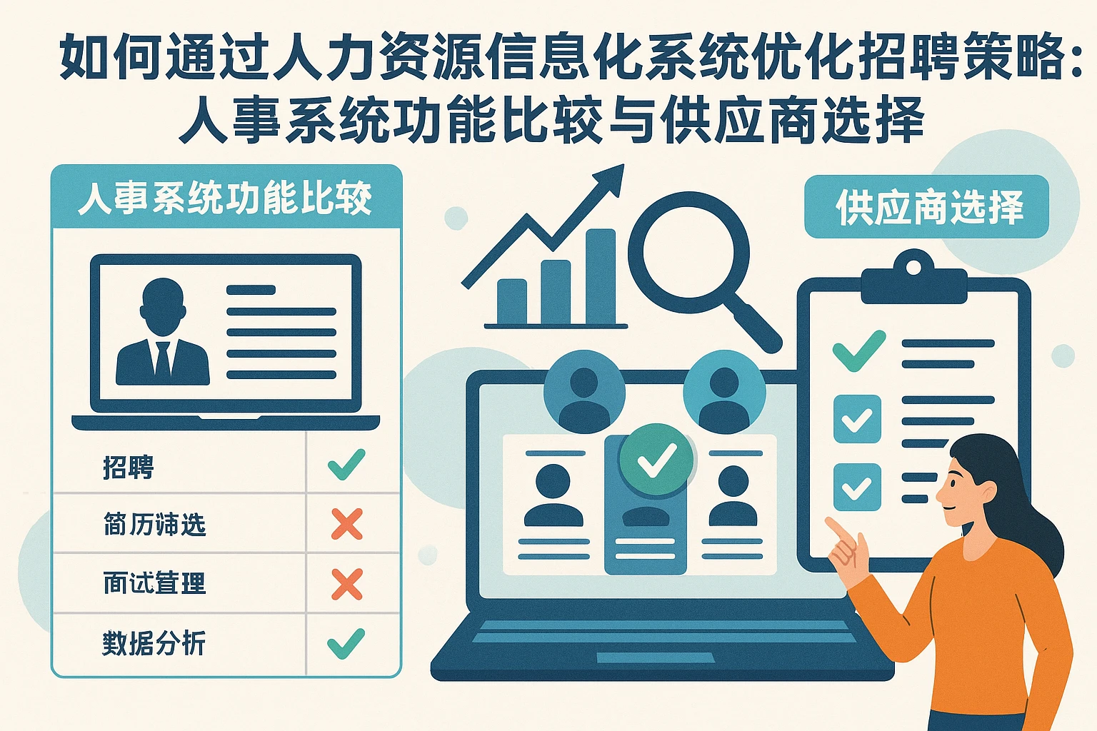 如何通过人力资源信息化系统优化招聘策略:人事系统功能比较与供应商选择