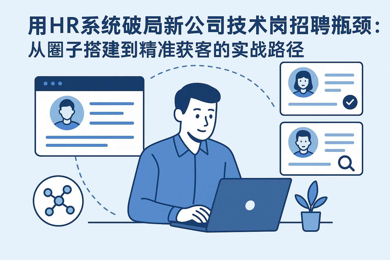 用HR系统破局新公司技术岗招聘瓶颈:从圈子搭建到精准获客的实战路径
