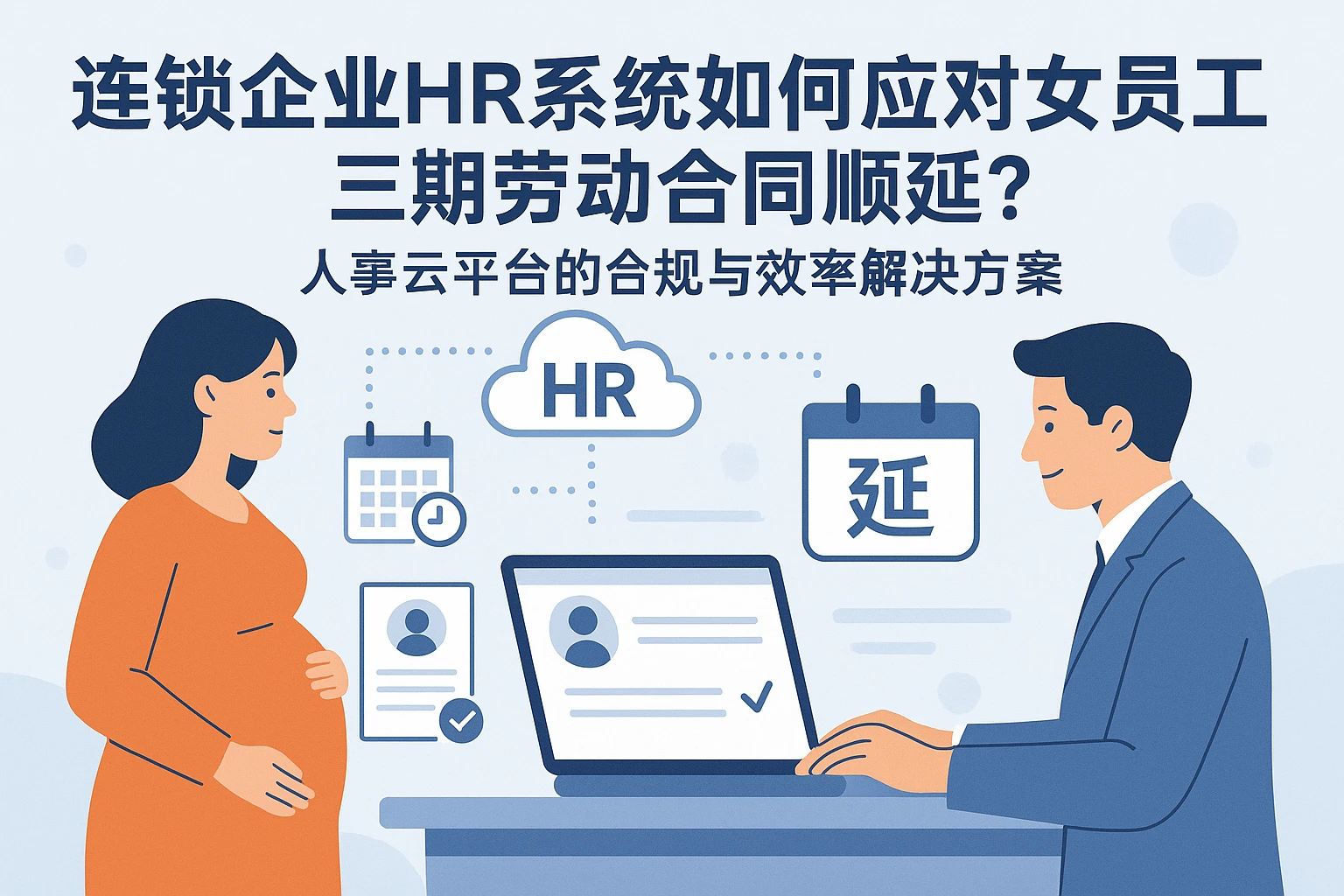 连锁企业HR系统如何应对女员工三期劳动合同顺延？人事云平台的合规与效率解决方案