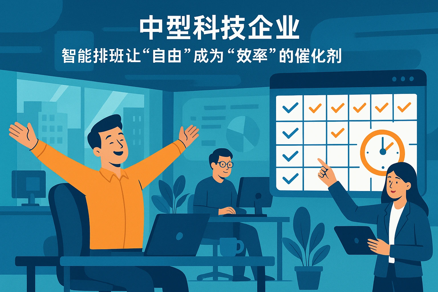 1. 中型科技企业：智能排班让“自由”成为“效率”的催化剂