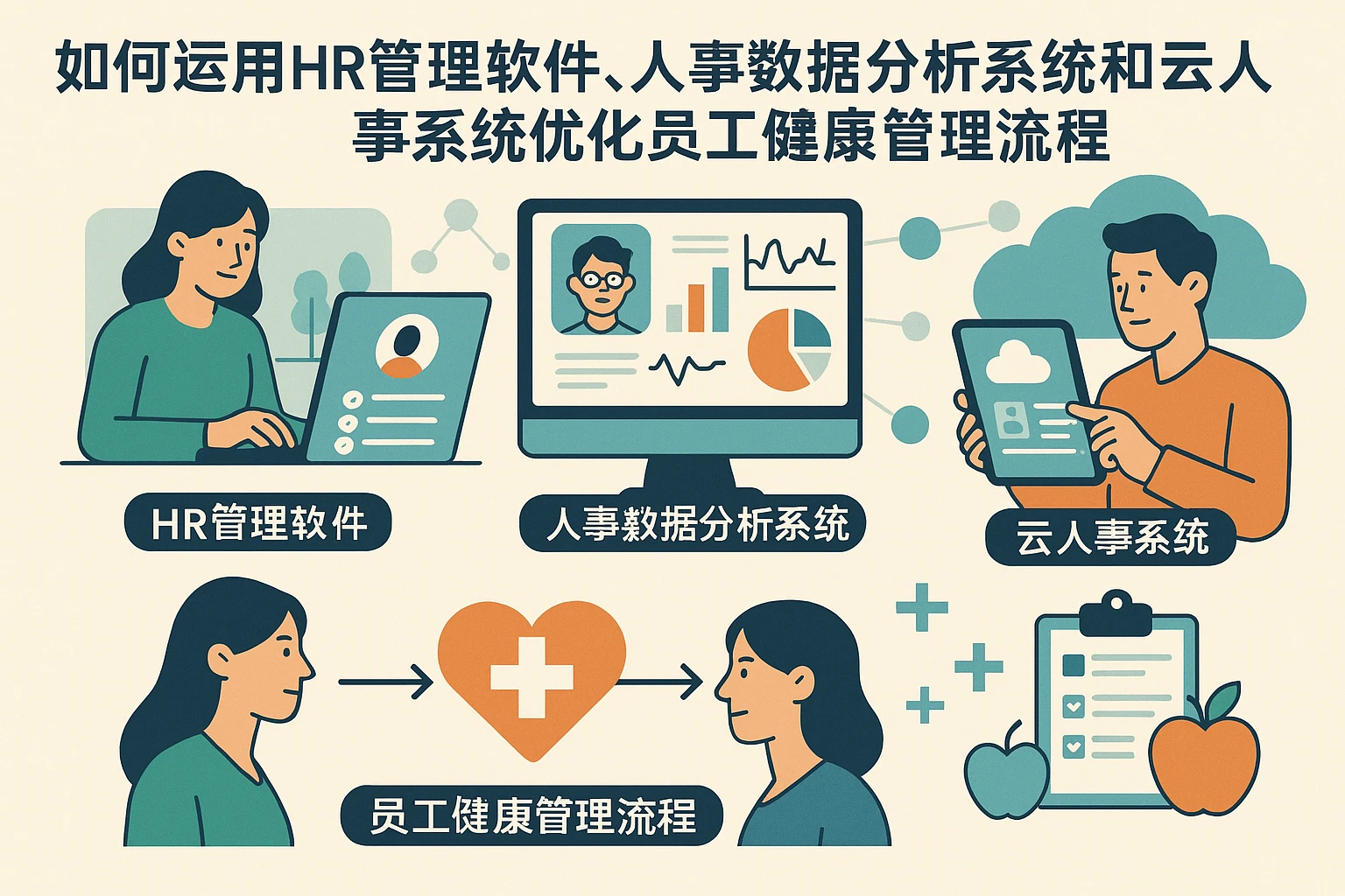 如何运用HR管理软件、人事数据分析系统和云人事系统优化员工健康管理流程
