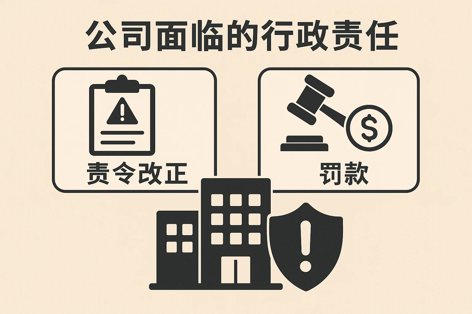 2. 公司面临的行政责任:责令改正+罚款
