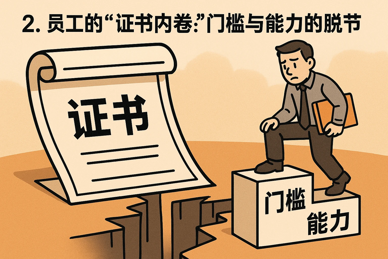 2. 员工的“证书内卷”：门槛与能力的脱节