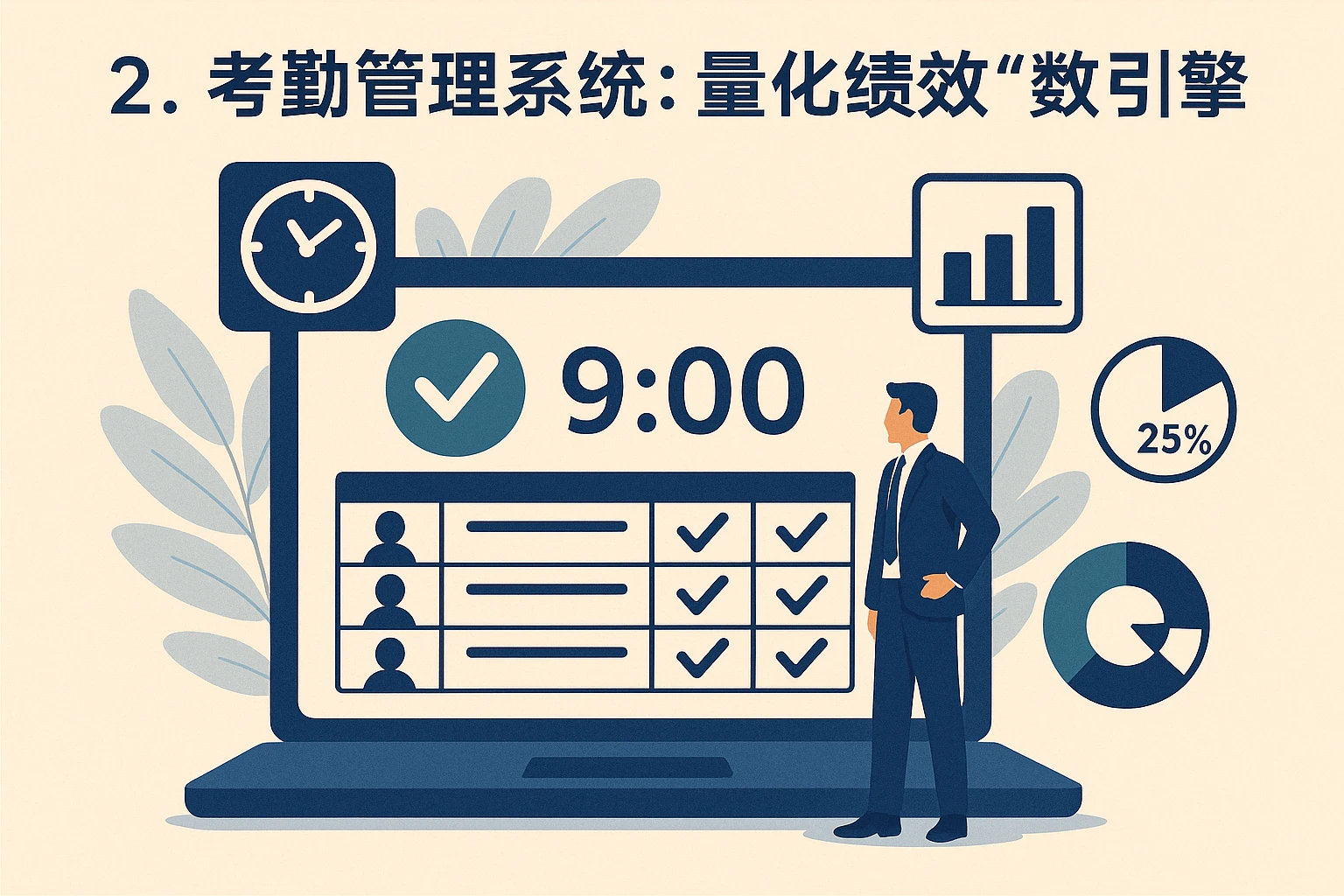 2. 考勤管理系统：量化绩效的“数据引擎”