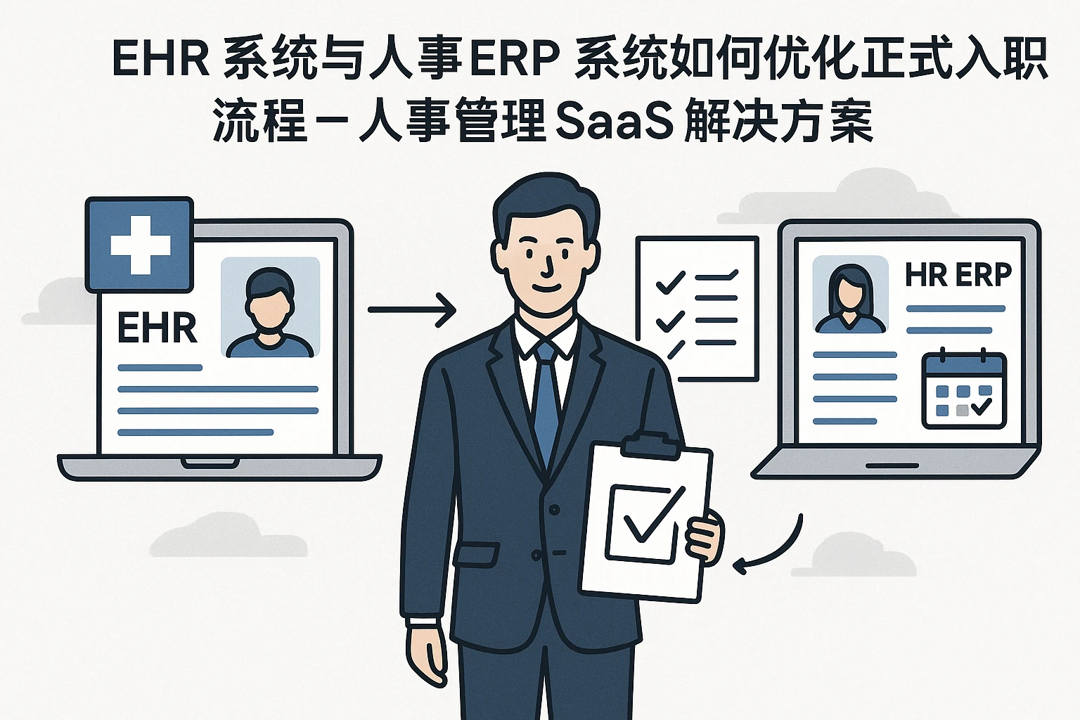 EHR系统与人事ERP系统如何优化正式入职流程 - 人事管理SaaS解决方案