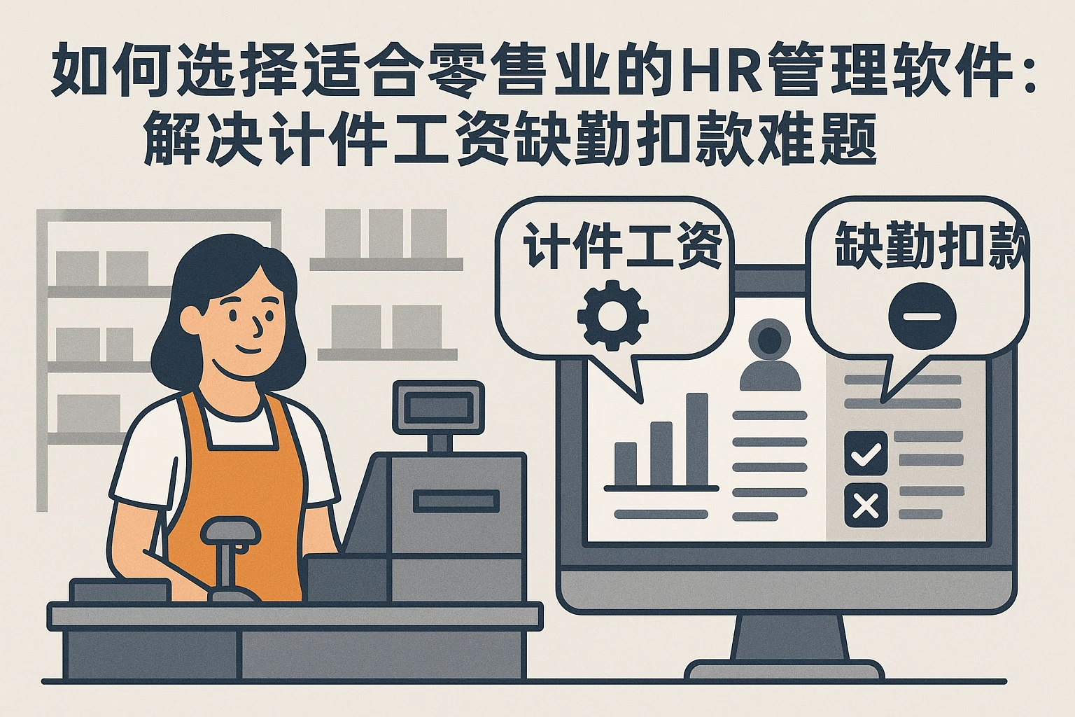 如何选择适合零售业的HR管理软件：解决计件工资缺勤扣款难题