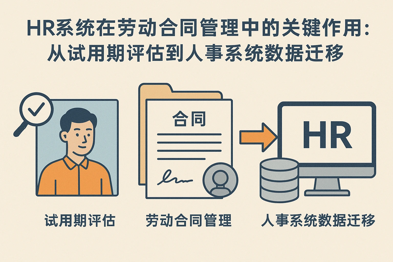 HR系统在劳动合同管理中的关键作用：从试用期评估到人事系统数据迁移