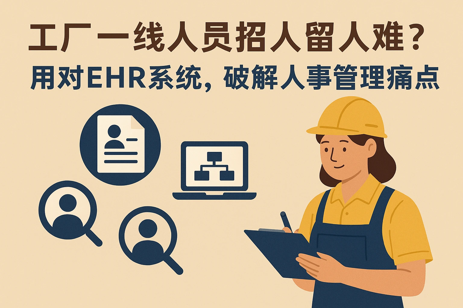 工厂一线人员招人留人难？用对ehr系统，破解人事管理痛点