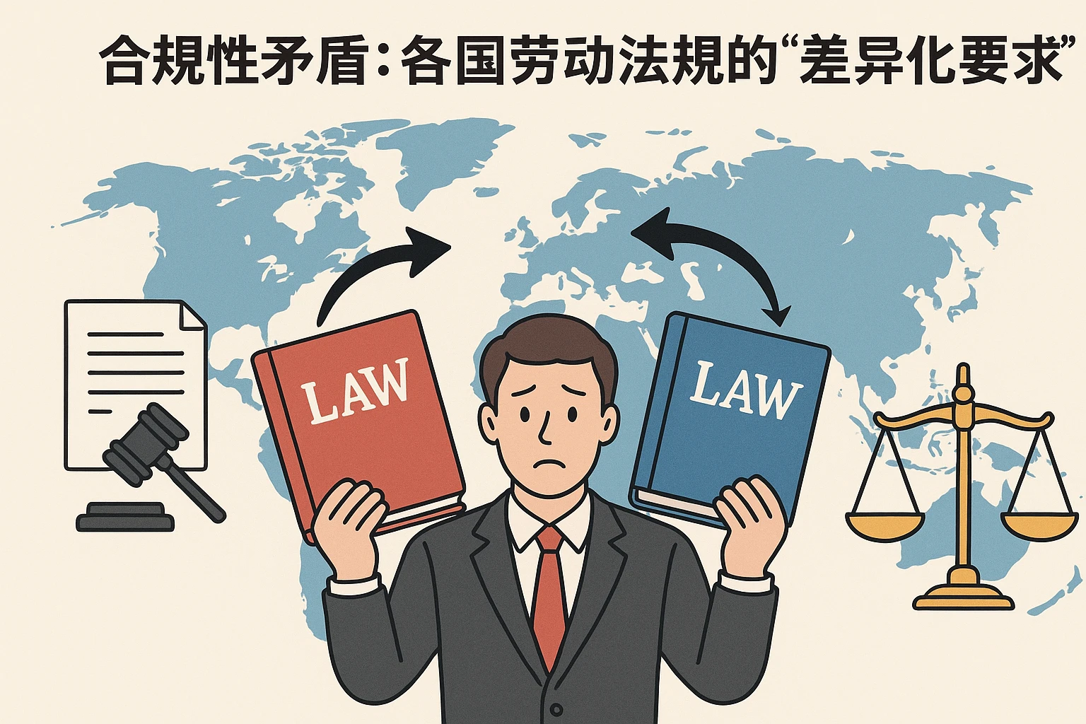 2. 合规性矛盾:各国劳动法规的“差异化要求”