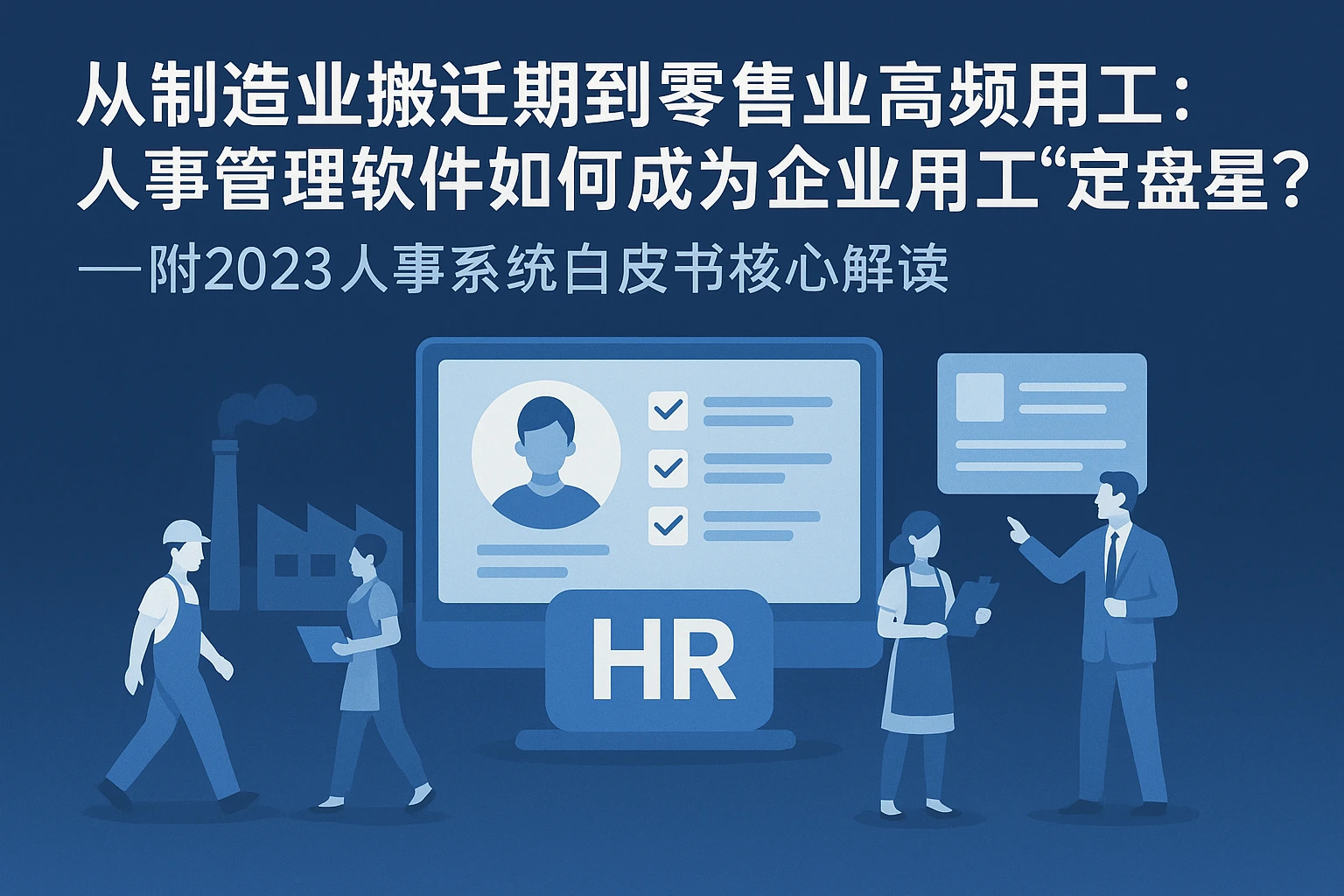 从制造业搬迁期到零售业高频用工：人事管理软件如何成为企业用工“定盘星”？——附2023人事系统白皮书核心解读