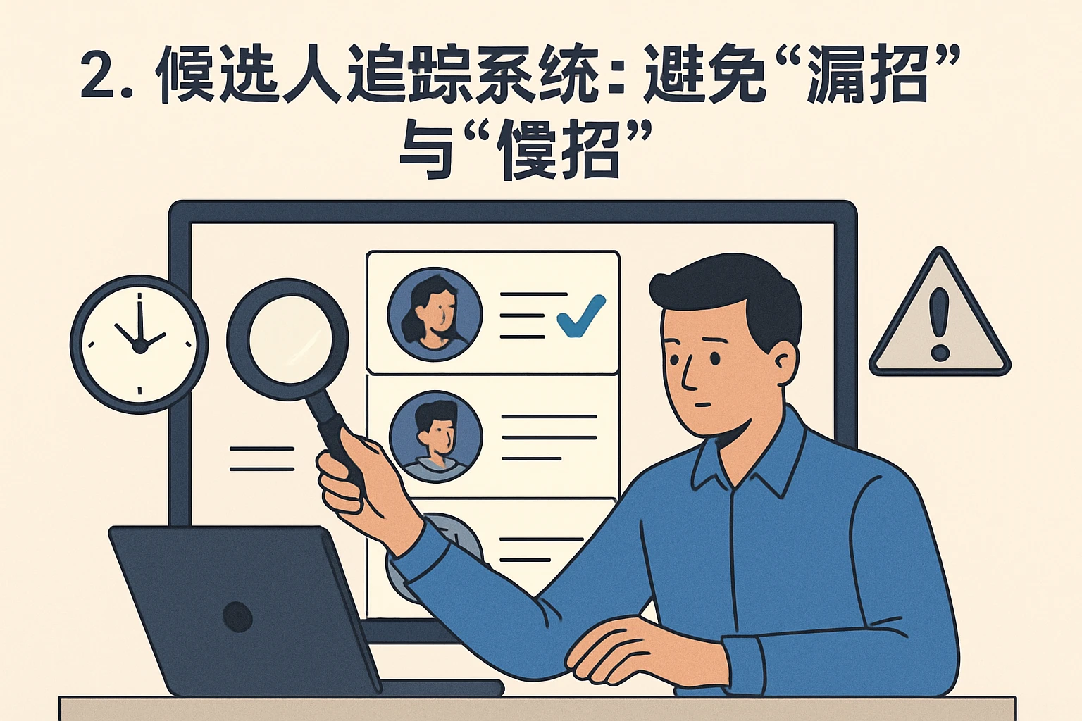 2. 候选人追踪系统:避免“漏招”与“慢招”
