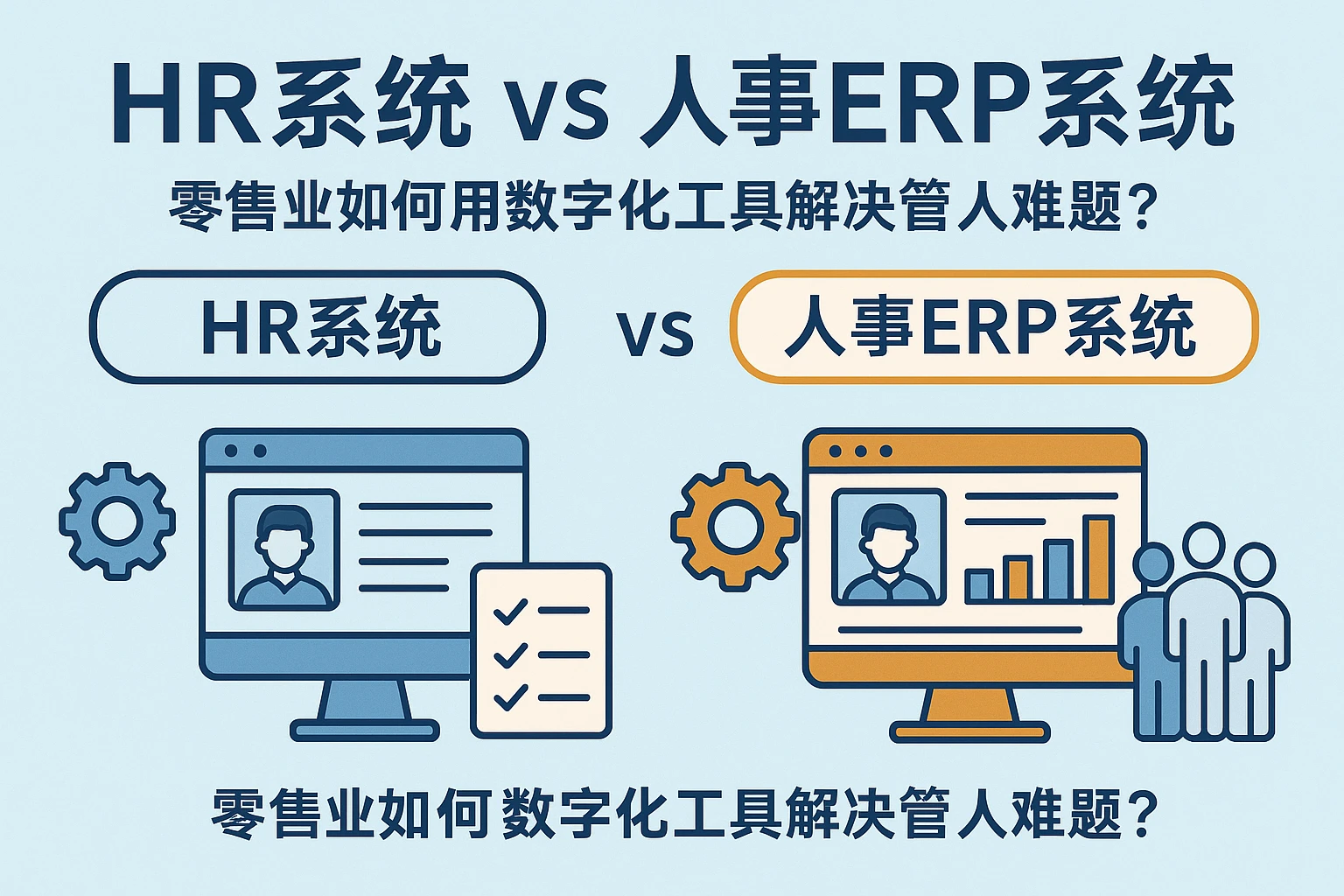 HR系统 vs 人事ERP系统:零售业如何用数字化工具解决管人难题?