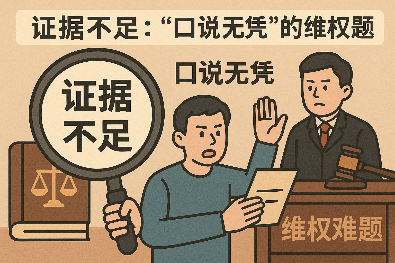 2. 证据不足:“口说无凭”的维权难题