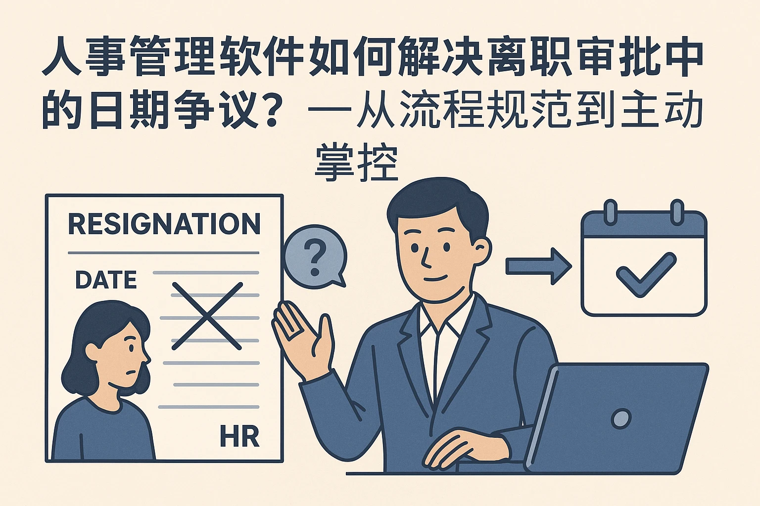 人事管理软件如何解决离职审批中的日期争议？——从流程规范到主动权掌控