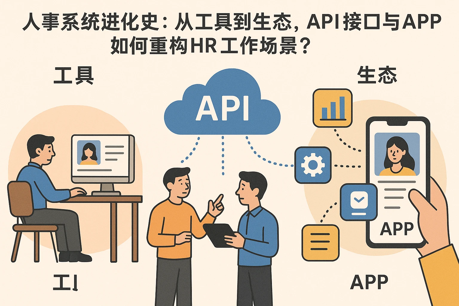 人事系统进化史：从工具到生态，API接口与APP如何重构HR工作场景？