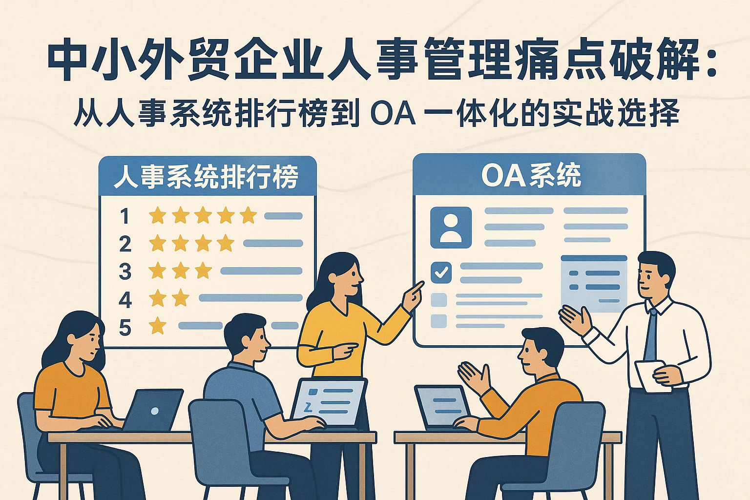 中小外贸企业人事管理痛点破解：从人事系统排行榜到OA一体化的实战选择