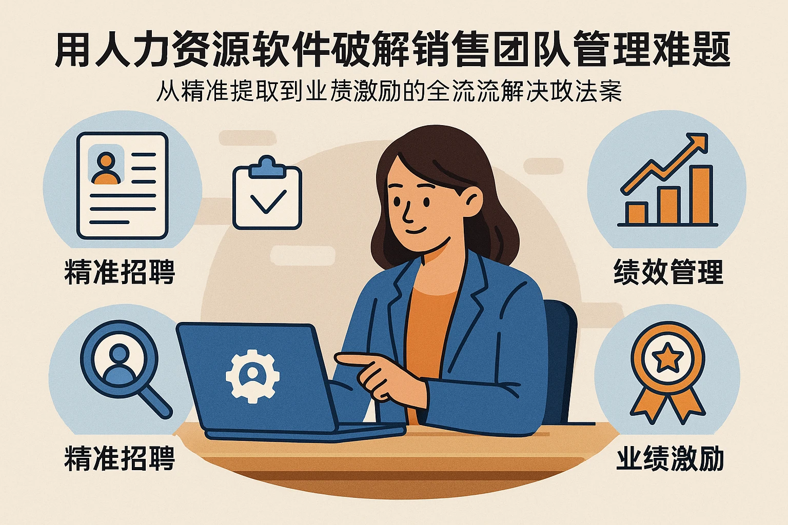 用人力资源软件破解销售团队管理难题:从精准招聘到业绩激励的全流程解决方案
