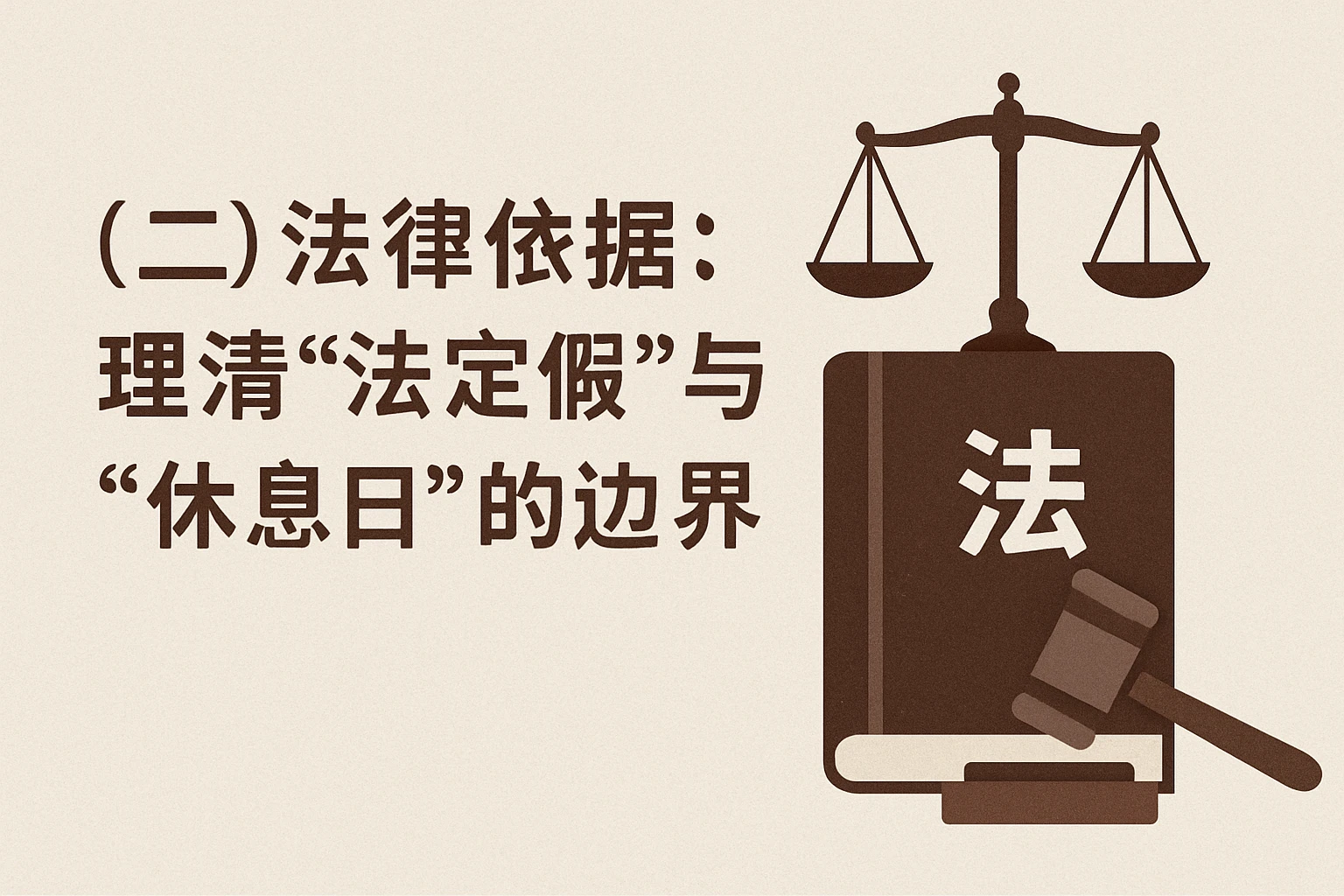 （二）法律依据：理清“法定假”与“休息日”的边界