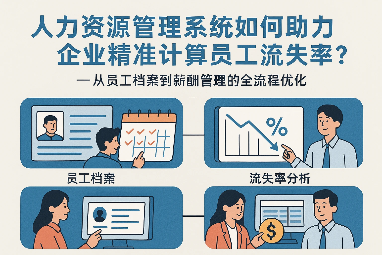 人力资源管理系统如何助力企业精准计算员工流失率？——从员工档案到薪酬管理的全流程优化