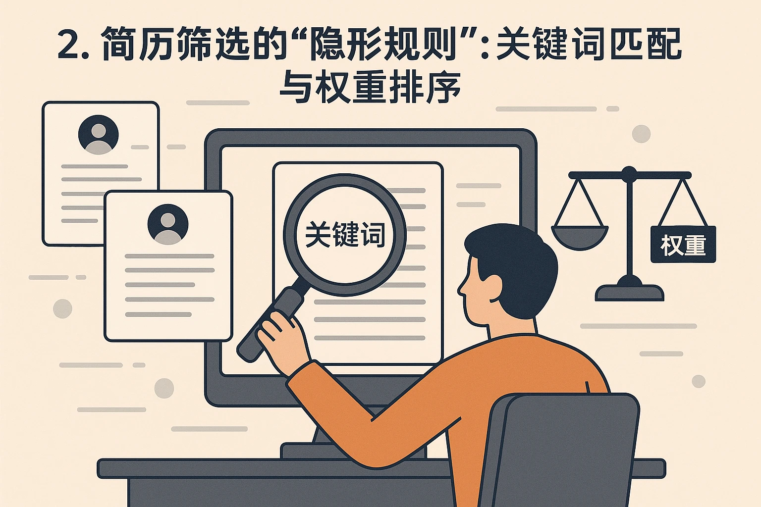 2. 简历筛选的“隐形规则”：关键词匹配与权重排序