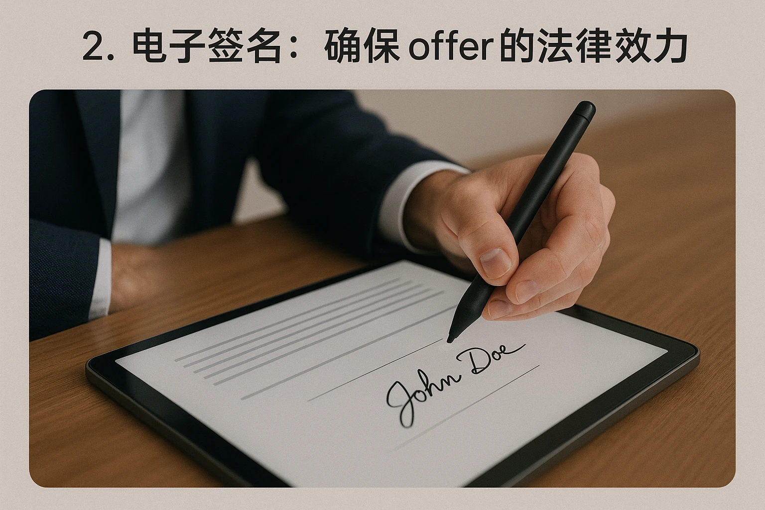 2. 电子签名:确保offer的法律效力