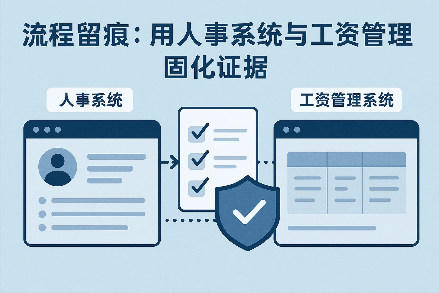 2. 流程留痕：用人事系统与工资管理系统固化证据