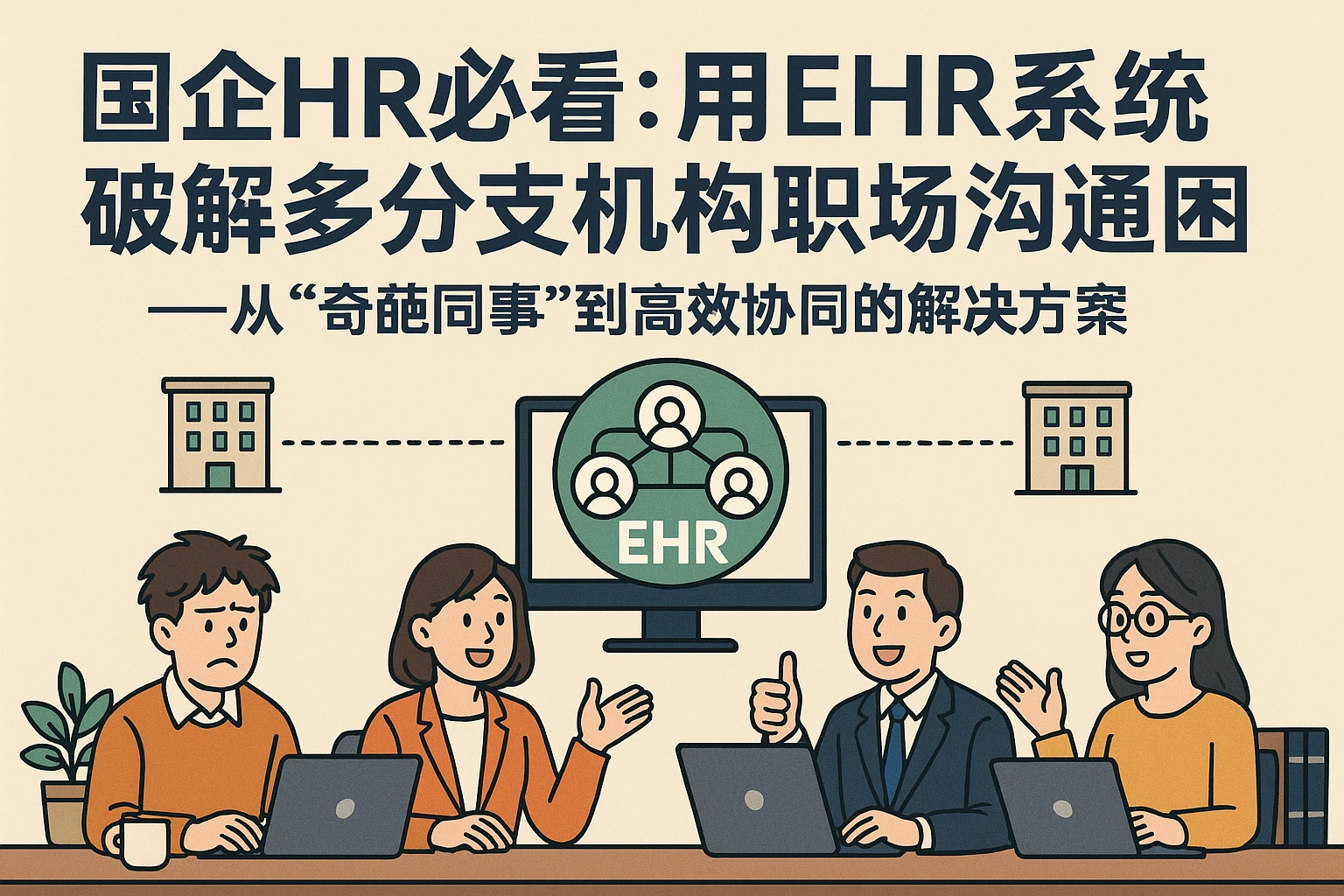 国企HR必看:用EHR系统破解多分支机构职场沟通困局——从“奇葩同事”到高效协同的解决方案