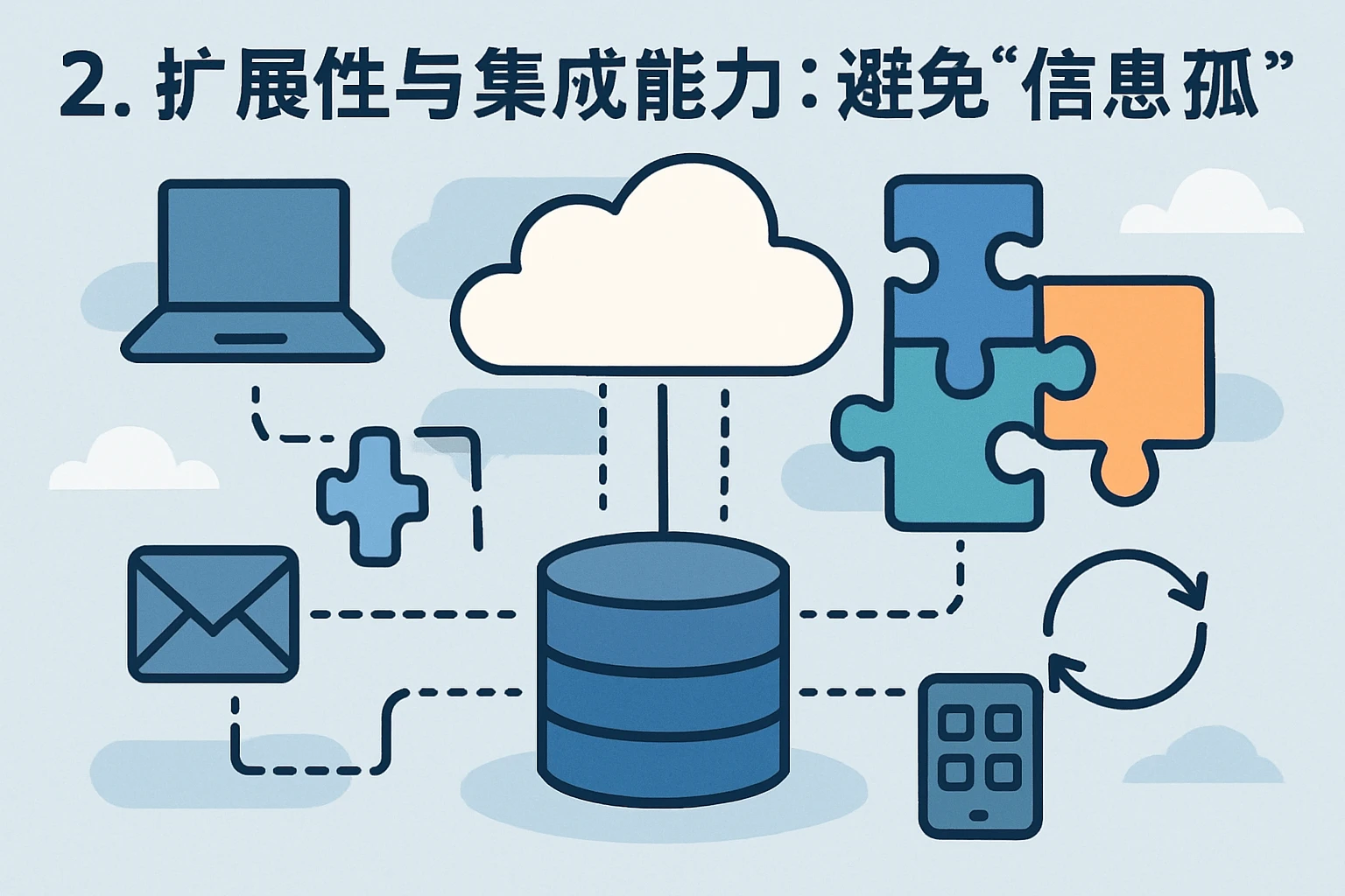 2. 扩展性与集成能力：避免“信息孤岛”