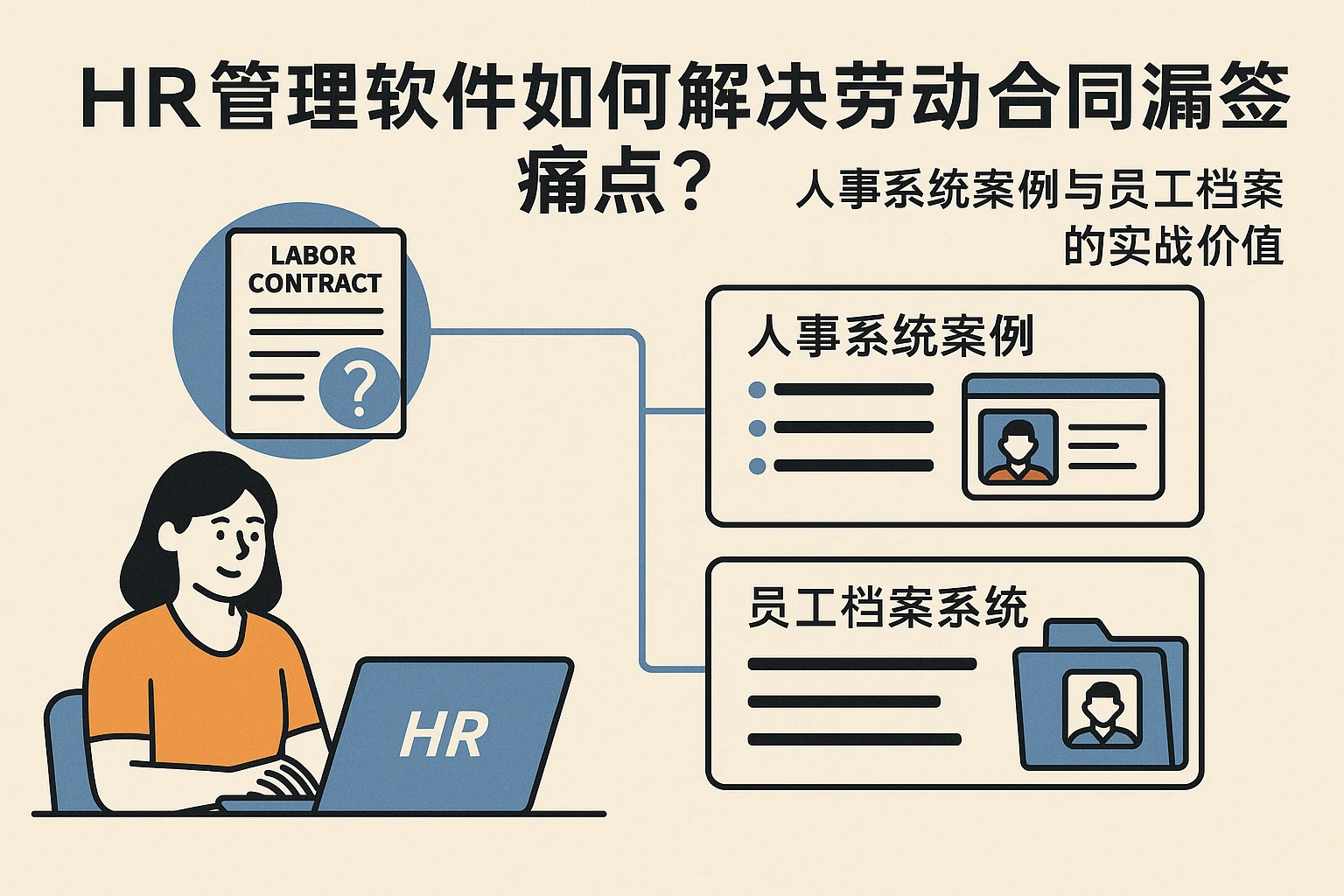HR管理软件如何解决劳动合同漏签痛点？人事系统案例与员工档案系统的实战价值