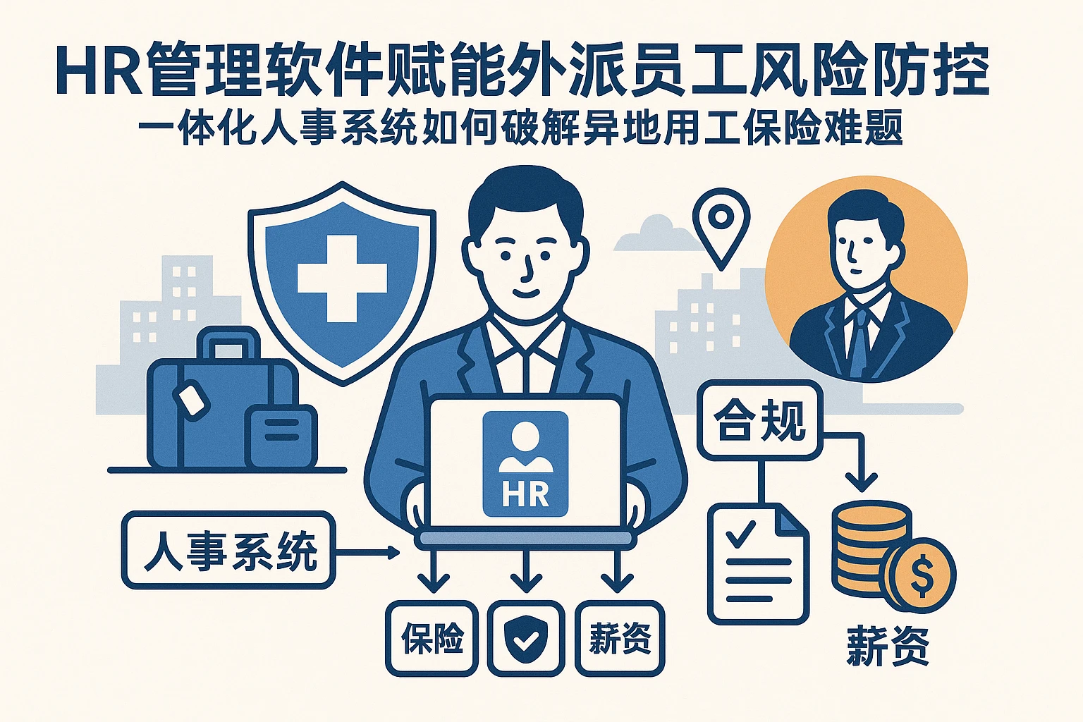 HR管理软件赋能外派员工风险防控:一体化人事系统如何破解异地用工保险难题