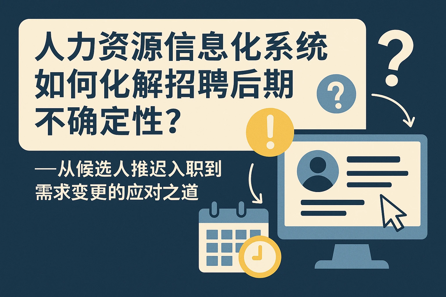 人力资源信息化系统如何化解招聘后期不确定性？——从候选人推迟入职到需求变更的应对之道