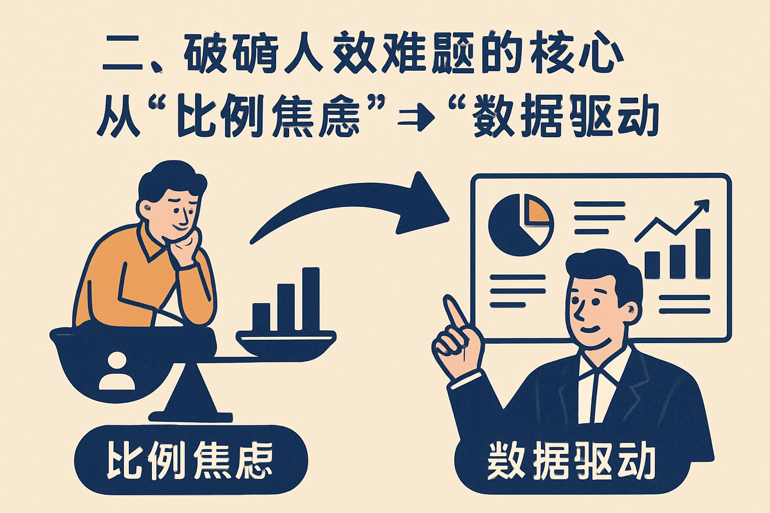 二、破解人效难题的核心：从“比例焦虑”到“数据驱动”