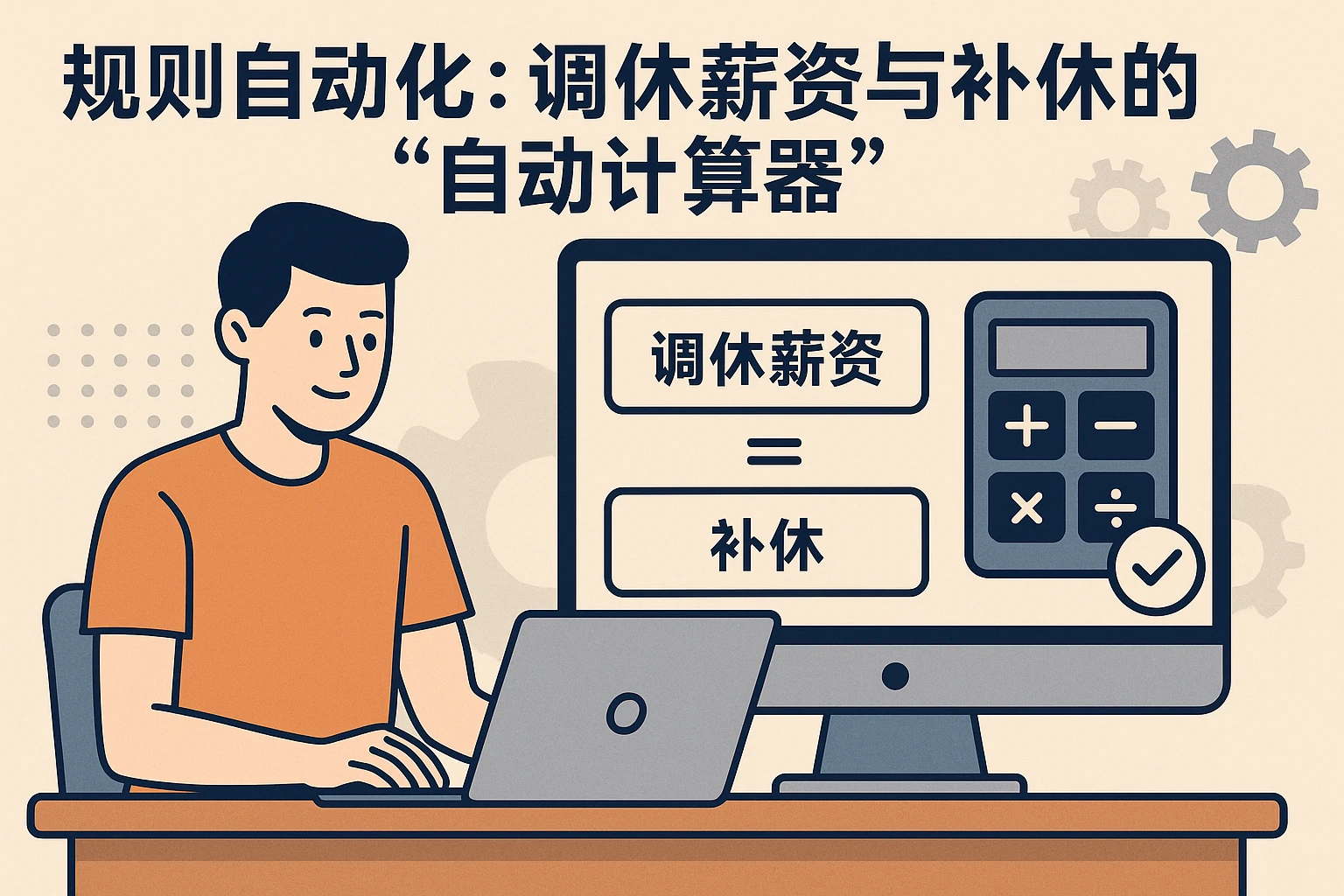 2. 规则自动化:调休薪资与补休的“自动计算器”