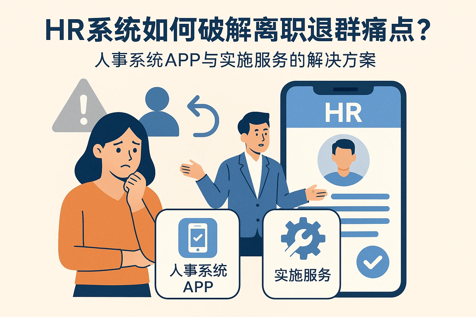 HR系统如何破解离职退群痛点?人事系统APP与实施服务的解决方案