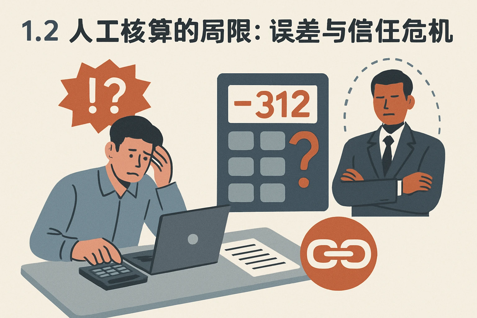1.2 人工核算的局限：误差与信任危机