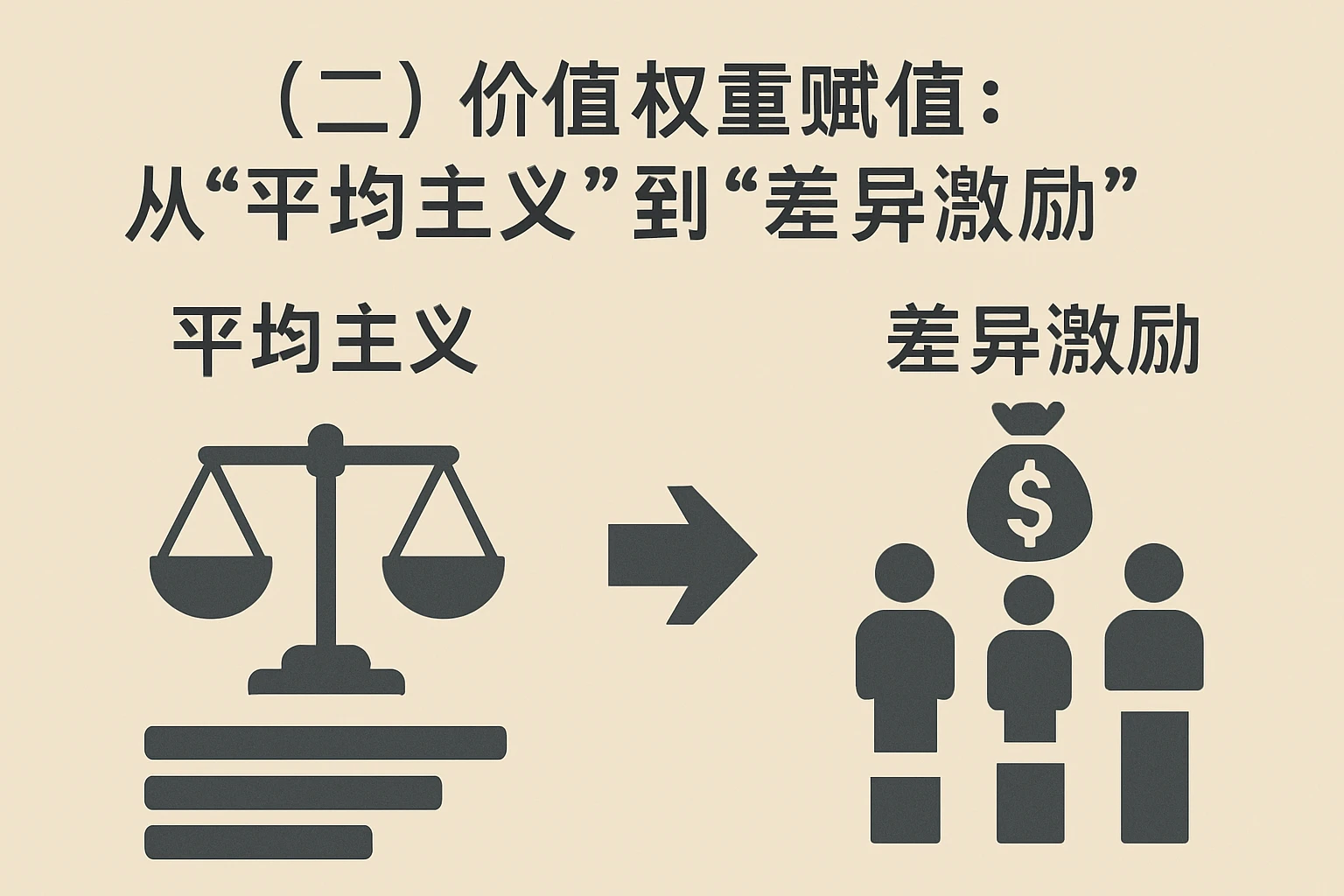 (二)价值权重赋值:从“平均主义”到“差异激励”