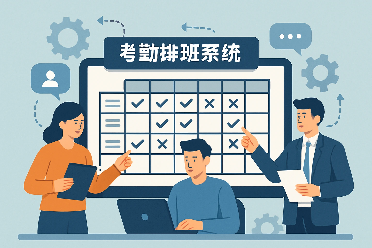 考勤排班系统的协同处理机制