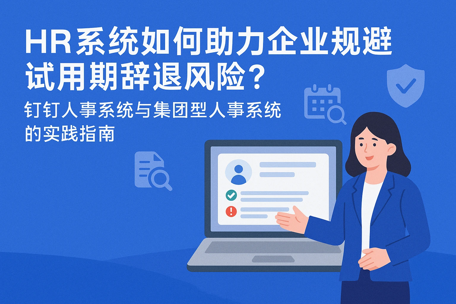 HR系统如何助力企业规避试用期辞退风险？钉钉人事系统与集团型人事系统的实践指南