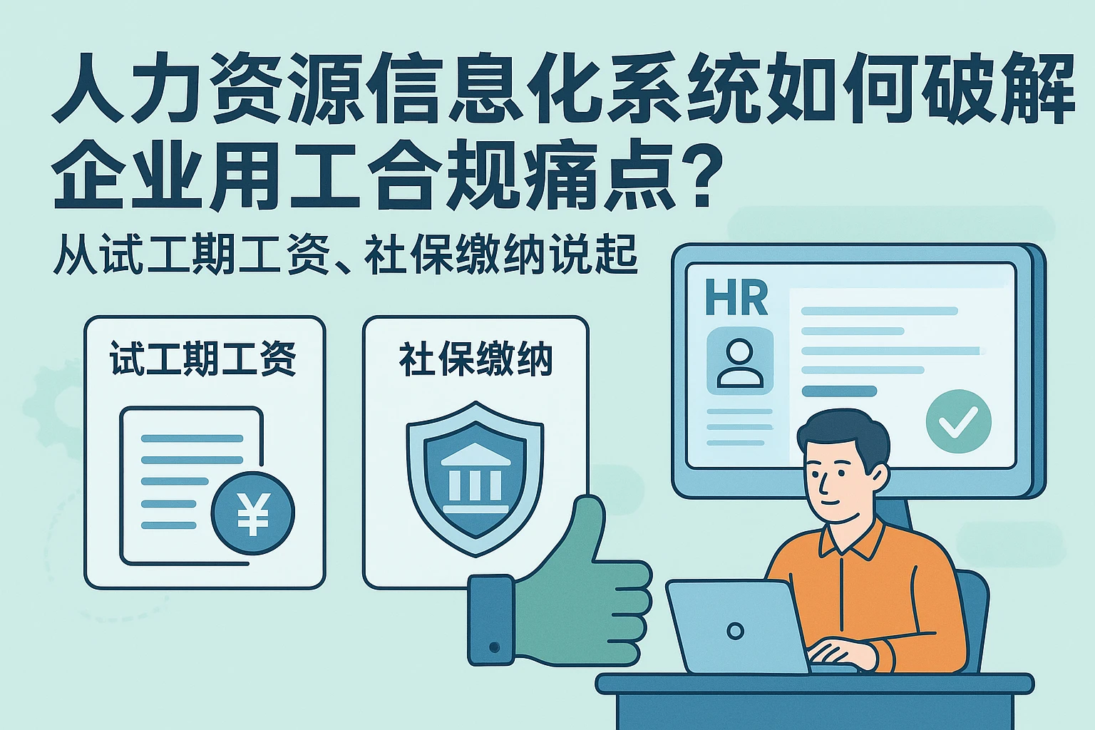 人力资源信息化系统如何破解企业用工合规痛点?从试工期工资、社保缴纳说起