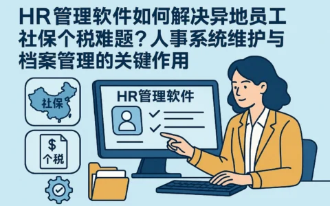 HR管理软件如何解决异地员工社保个税难题？人事系统维护与档案管理的关键作用