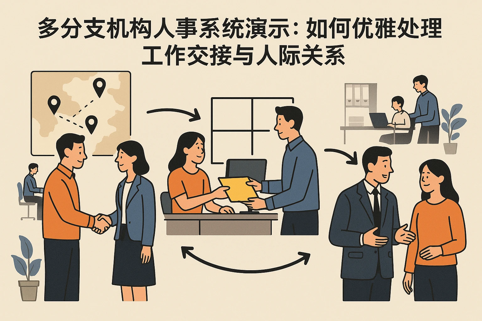 多分支机构人事系统演示:如何优雅处理工作交接与人际关系