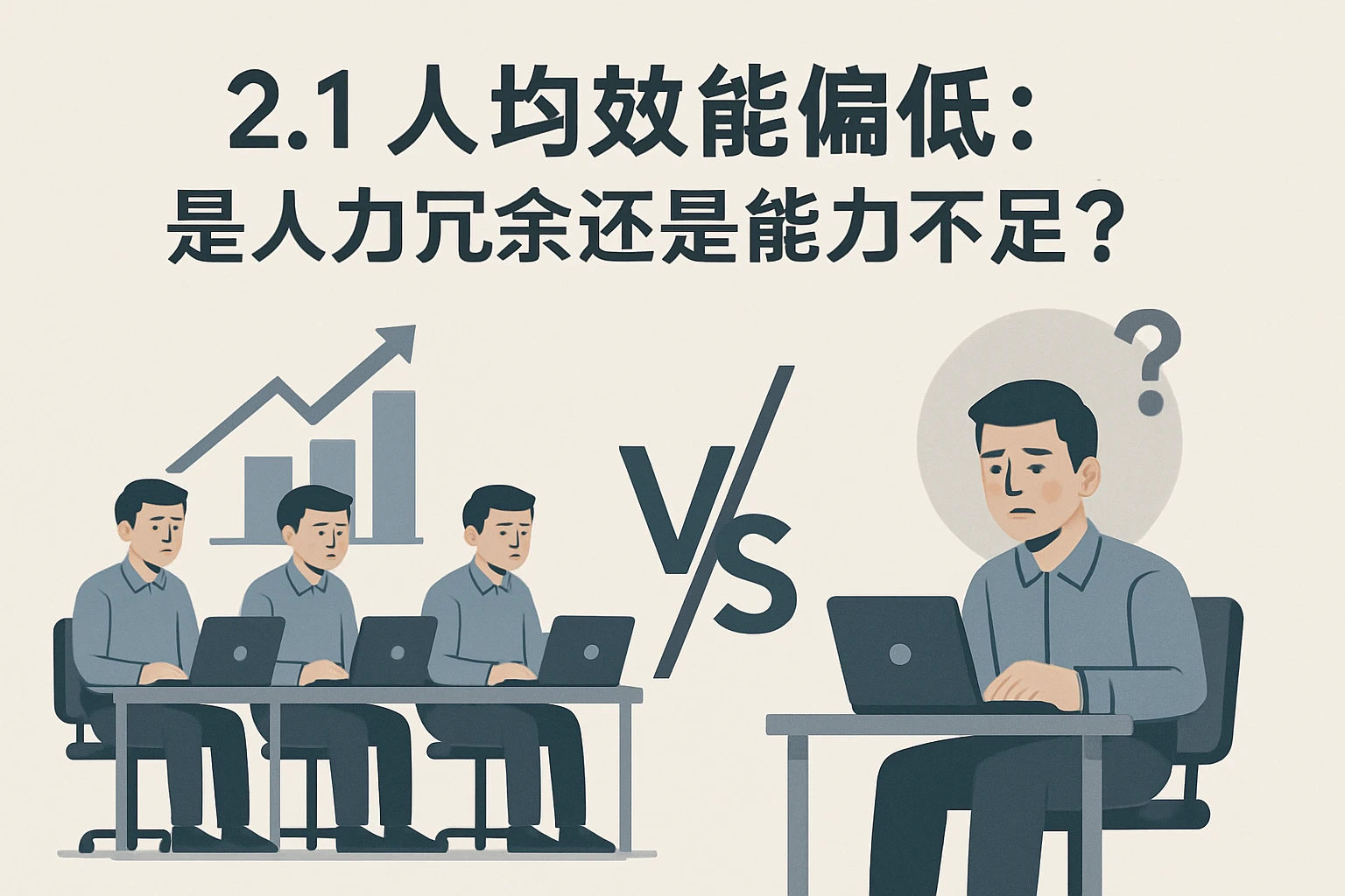 2.1 人均效能偏低:是人力冗余还是能力不足?