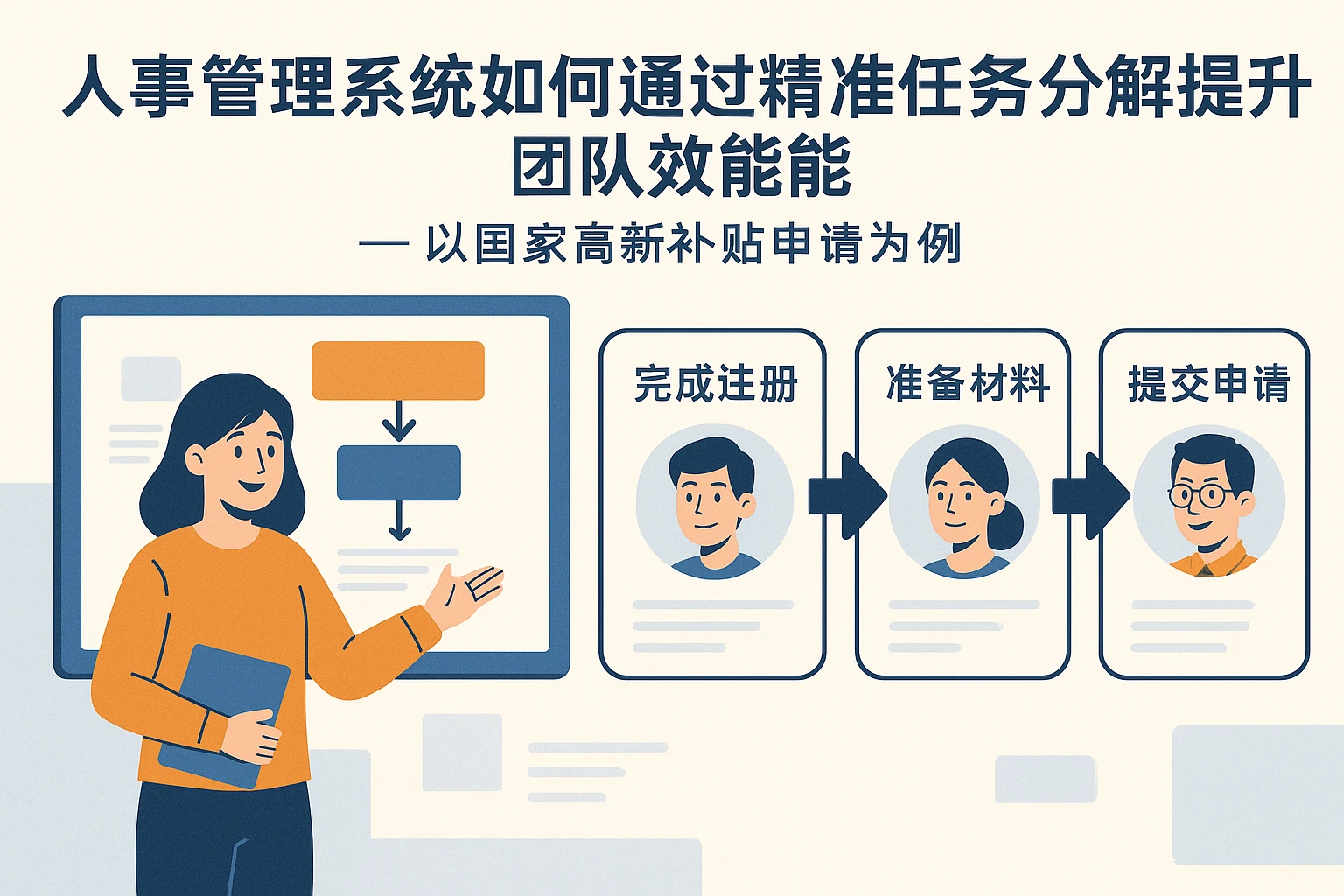 人事管理系统如何通过精准任务分解提升团队效能——以国家高新补贴申请为例